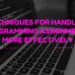 Techniques For Handling Programming Assignments More Effectively